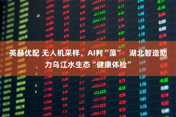 英赫优配 无人机采样、AI判“藻”   湖北智造助力乌江水生态“健康体检”